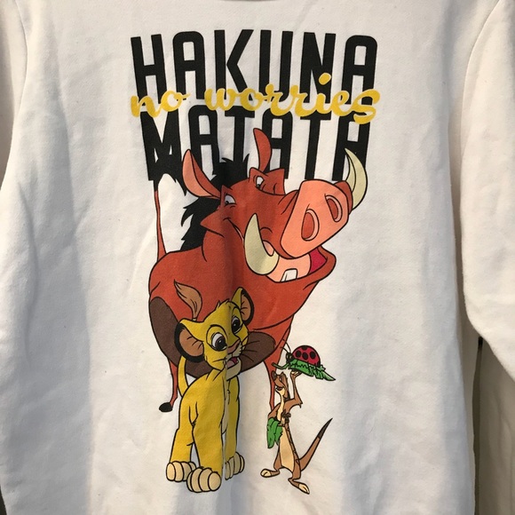 {DISNEY} Lion King Hakuna Matata Sweatshirt - Picture 2 of 7